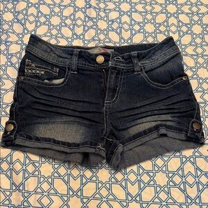 Girls Dark Wash Denim Shorts